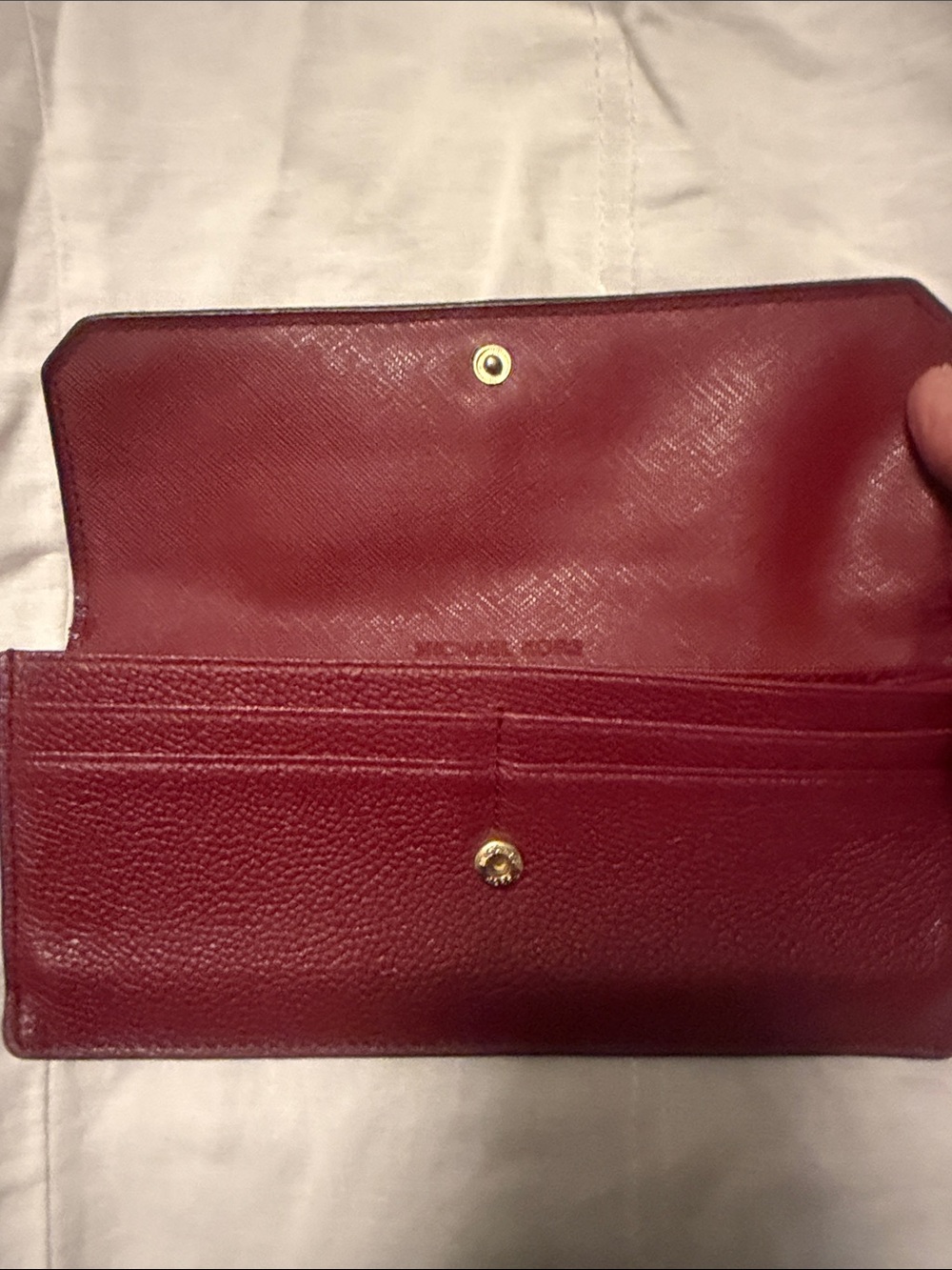 Michael Kors Pebbled Leather Wallet - Gold Hardware - Picture 5 of 6
